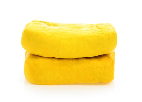 yellow tofu on White background