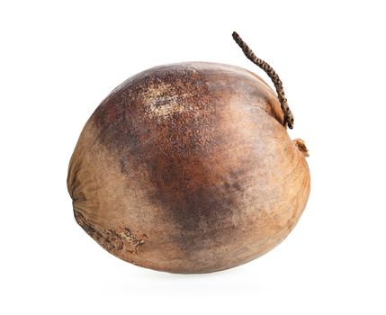 Dry coconut isolated on white background