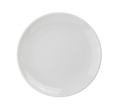 empty plate isolated on white background