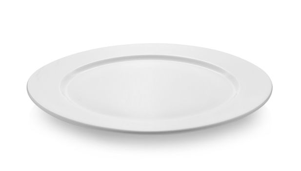 plate on white background