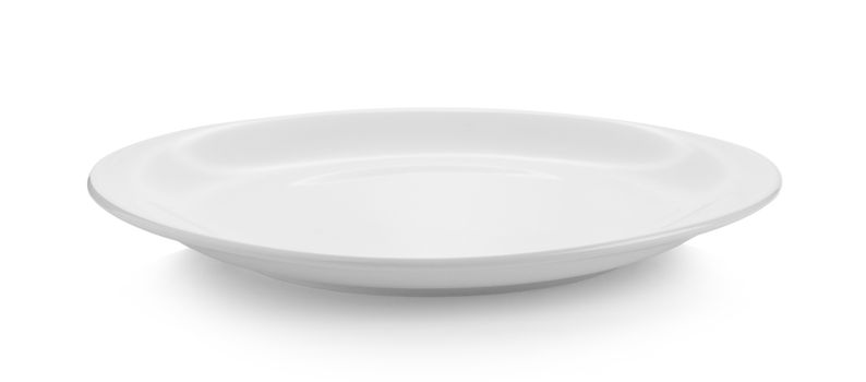 white dish on white background