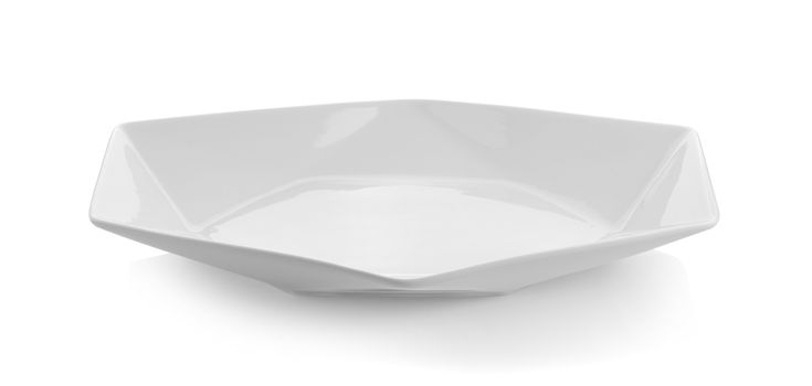 empty plate isolated on white background