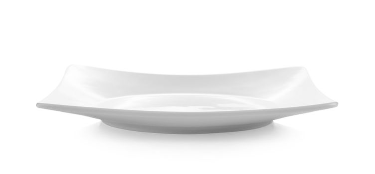 dish on white background