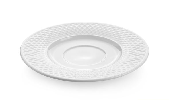 empty ceramic dish isolated on white background