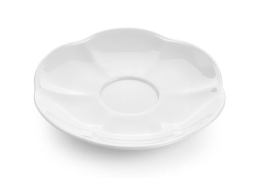 white dish isolated on white background