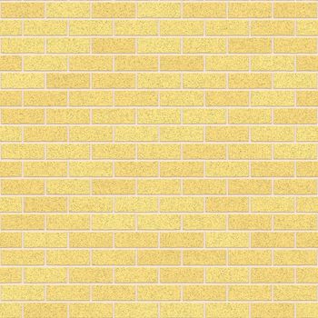 Dijon yellow clay brick wall seamless texture, computer generated background.