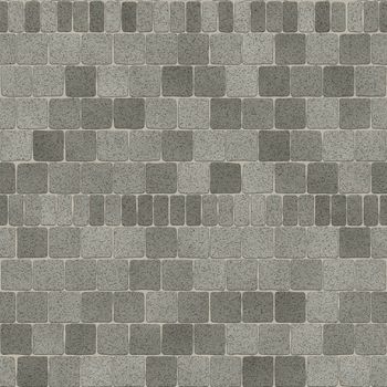 Gray American brick wall seamless texture, computer generated background.