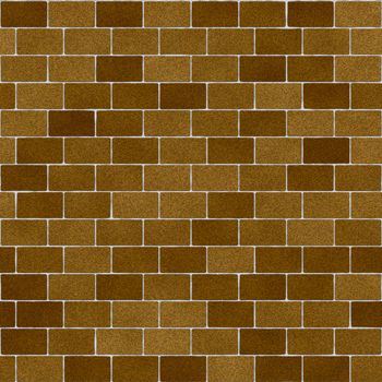 Khaki brown clay brick wall seamless texture, computer generated background.