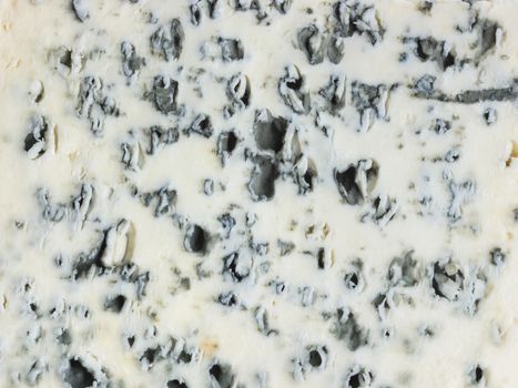 Danish blue cheese texture or background. Close up. Top view