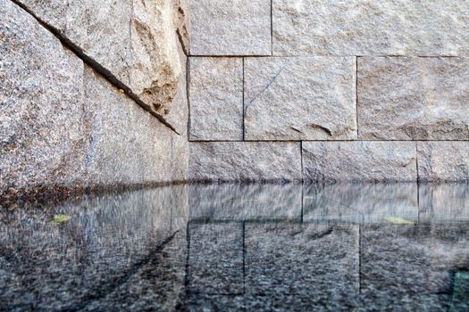 Reflection pool of the Franklin Delano Roosevelt Memorial (FDR) in Washington D.C., USA
