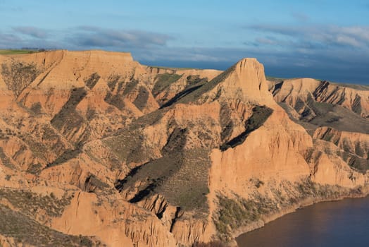 Barrancas de Burujon. Eroded landscape in ntarural park in Toledo, Castilla la Mancha, Spain.