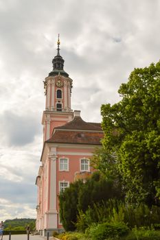 View of the basilica of Birnau in Uhldingen in Baden Württemberg on Lake Constance in Germany