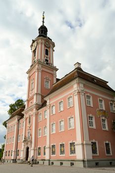 View of the basilica of Birnau in Uhldingen in Baden Württemberg on Lake Constance in Germany