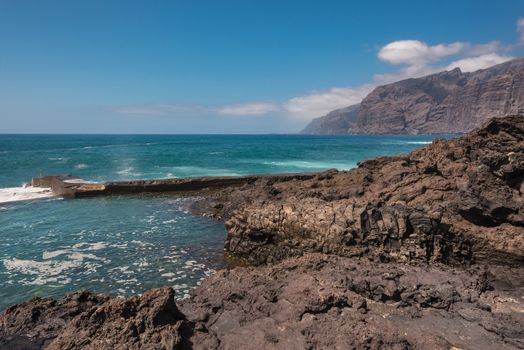 Coastline landscape in Puerto Santiago, Tenerife, Spain.