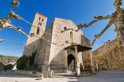 Ancient 14th century Church Santa Maria del Castillo in Buitrago de Lozoya, Madrid, Spain