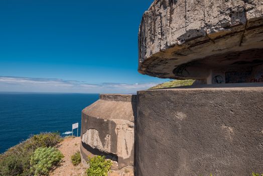 World war II bunker in Santa Ursula, Tenerife, was built against a possible attack during the second world war. Tenerife, Canary Island , Spain.