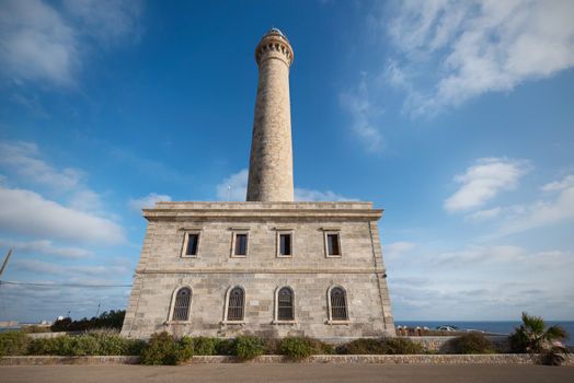 Lighthouse in cabo de Palos, Murcia, Spain.