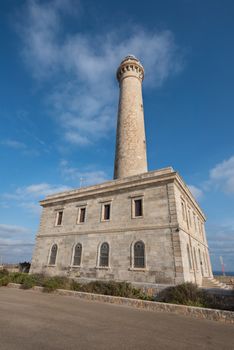 Lighthouse in cabo de Palos, Murcia, Spain.