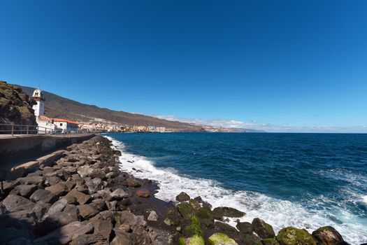 Coastline in Candelaria, Tenerife, Canary islands, Spain.