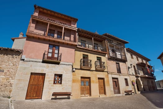 Frias medieval village houses in Burgos, Castilla y Leon, Spain.