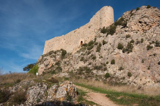 Medieval castle in Poza de la Sal, Burgos, Spain.