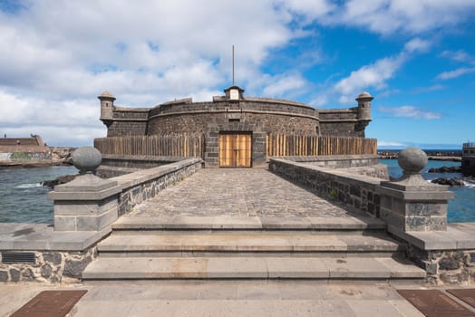 Medieval fortress castle of St Jhon Baptist, built in 1643 in Santa Cruz de Tenerife, Canary islands Spain.