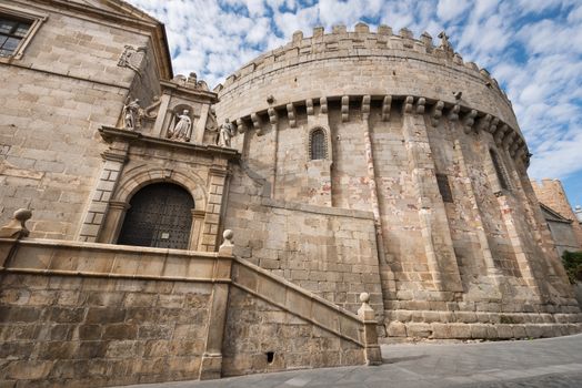 Scenic view of the facade of Avila cathedral