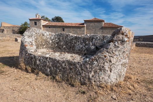 Ruins of the ancient roman colony Clunia Sulpicia, in Burgos, Spain.