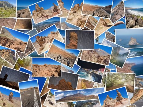 A collage of my best travel photos of Tenerife, Canary Island, Spain. Version 1