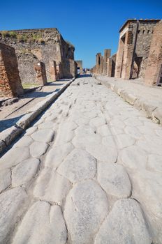 Ancient roman empire ruins of Pompeii, Italy.