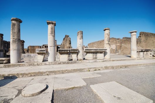 Ancient roman empire ruins of Pompeii, Italy.