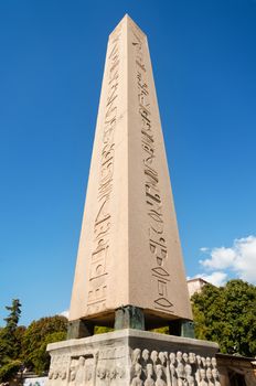 The obelisk of theodosius in Istanbul, Turkey.