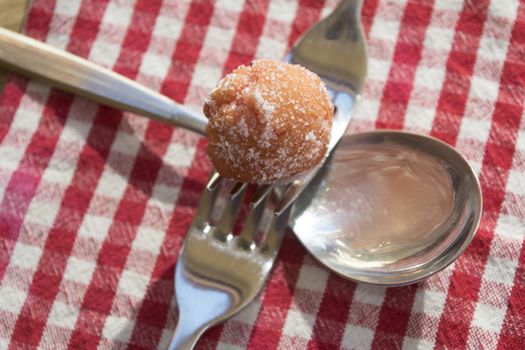 castagnole or strufoli a traditiona italian dessert made at Carnival