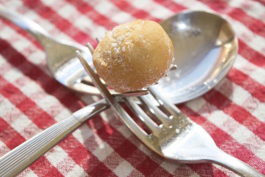 castagnole or strufoli a traditiona italian dessert made at Carnival