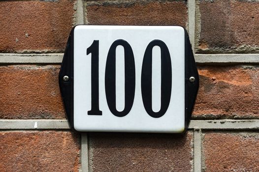 House number one hundred (100)