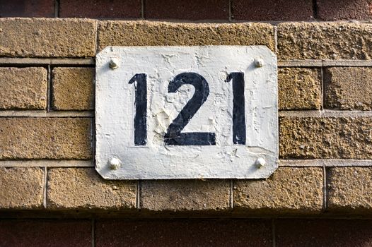 House number one hundred and twenty one (121)
