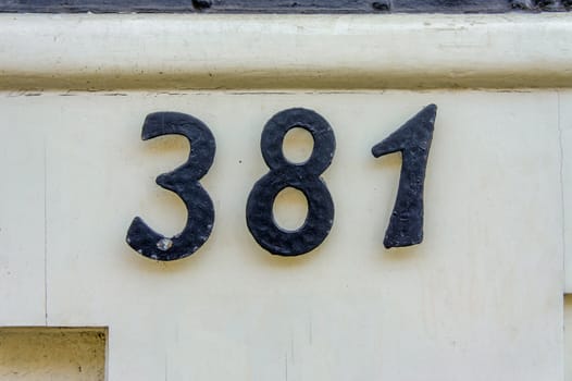House number thee hundred and eighty one (381)