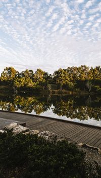 Beautiful lake in Springfield Lakes, Ipswich City, Queensland in the morning.