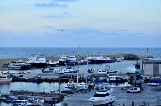 Fishing port of L'ametlla de mar located in the province of Tarragona Spain