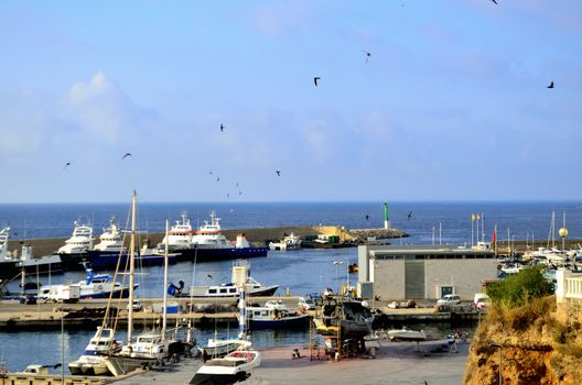 Fishing port of L'ametlla de mar located in the province of Tarragona Spain