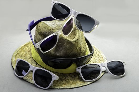 Sunglasses and hat for summer