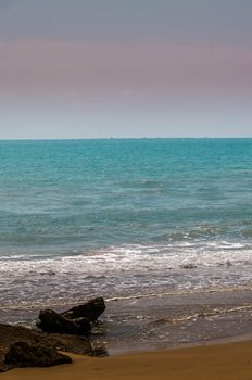 Coast of Guardamar del Segura in Alicante, fine white sand beach