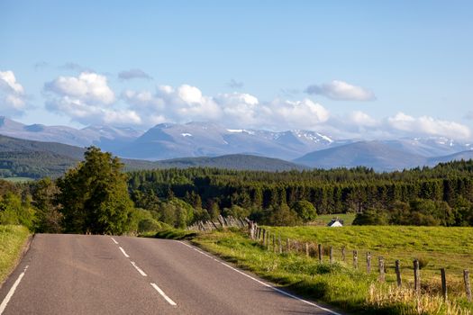 Road to the Cairngorm Mountains