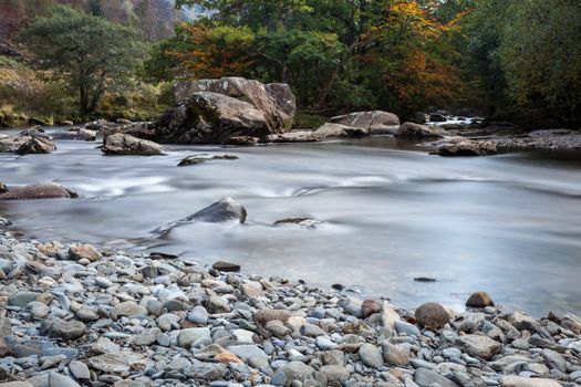 View along the Glaslyn River in Autumn