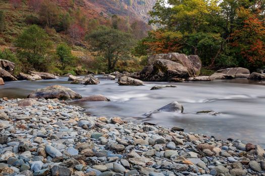 View along the Glaslyn River in Autumn