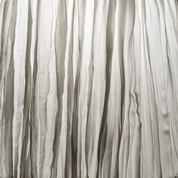 a crumpled white curtain as a background