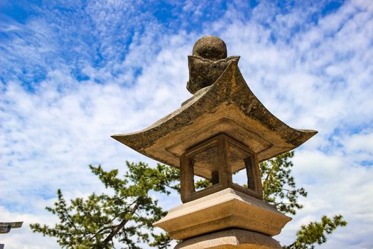 Lantern of Itsukushima Shrine on Miyajima, Hiroshima Prefecture, Japan