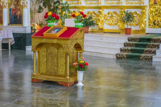 Some part of orthodox church interior. Moldova