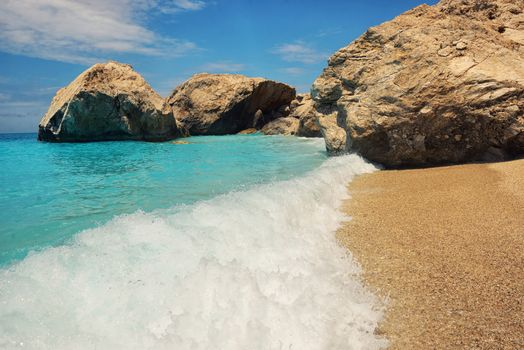 Waters of Ionian sea, near Agios Nikitas, Lefkada