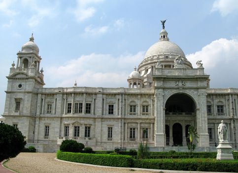 famous tourist attraction Victoria Memorial Building in Kolkata India